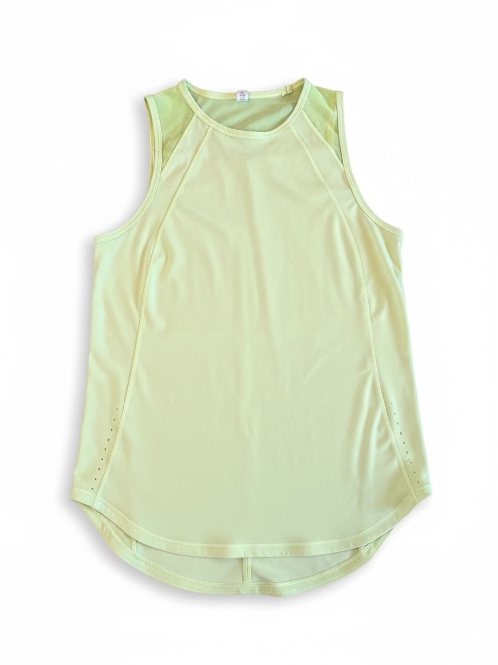 Lululemon Sculpt Tank Top 6 Electric Lemon Neon Yellow Sweat Wicking Running